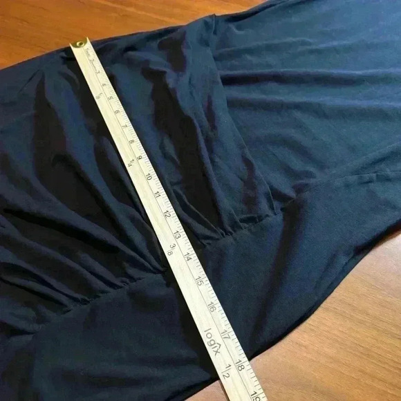 Theory Revolve 100% Pima Cotton Sunly Faux Wrap Mini Dress Minimalist Classic M - Picture 14 of 16